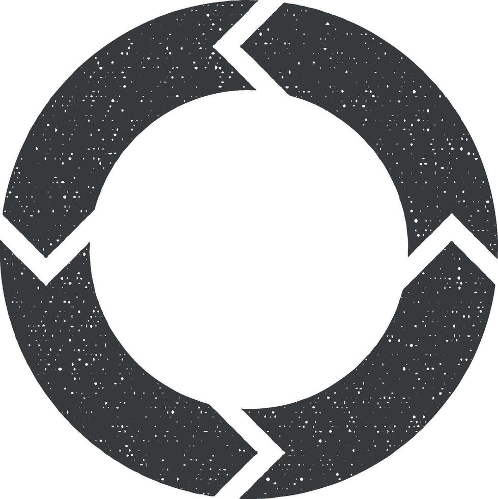 Arrow vector icon illustration with stamp effect