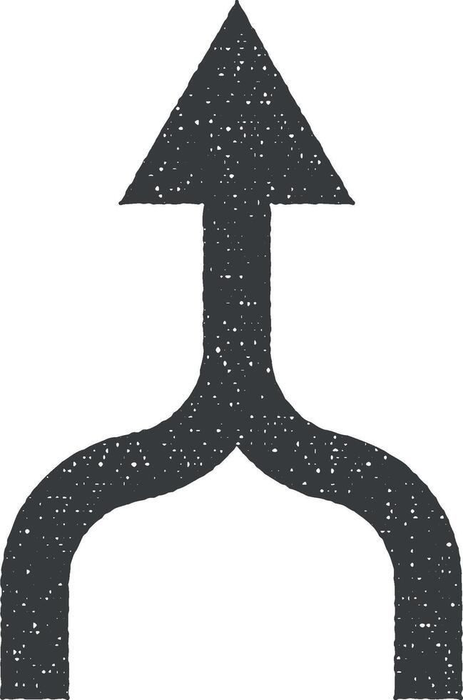 Arrow vector icon illustration with stamp effect