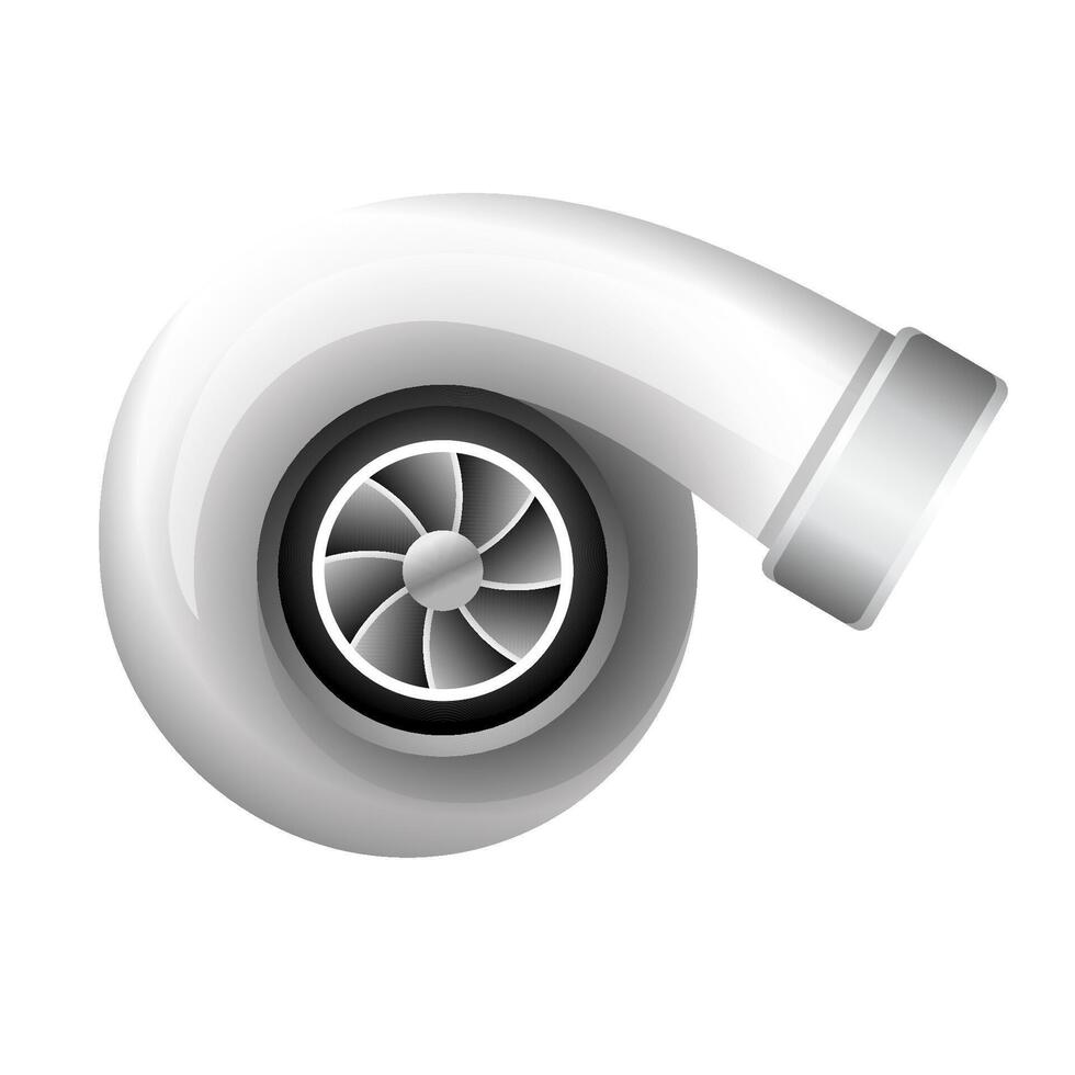 Turbo charger icon in color. Automobile car sport speed vector