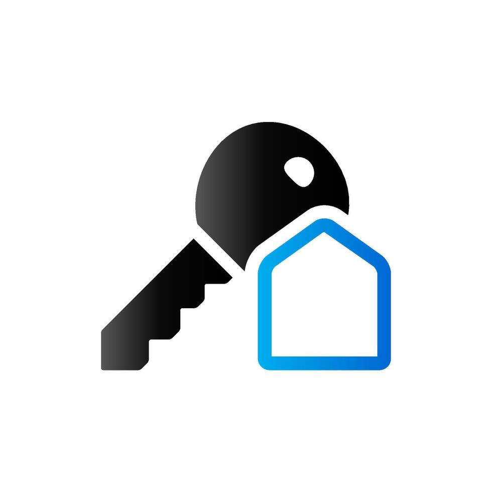 Key icon in duo tone color. Safety protection house vector