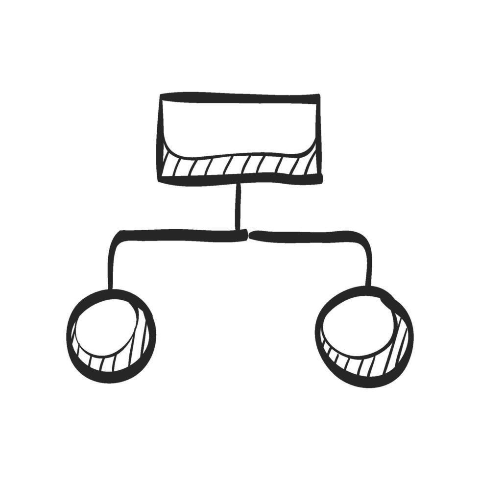 Hand drawn sketch icon hierarchy vector