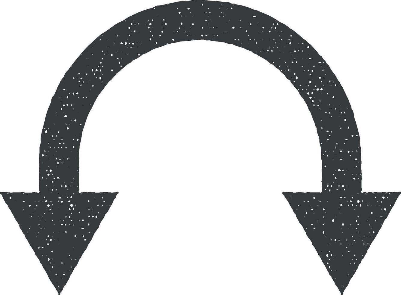 Arrow vector icon illustration with stamp effect