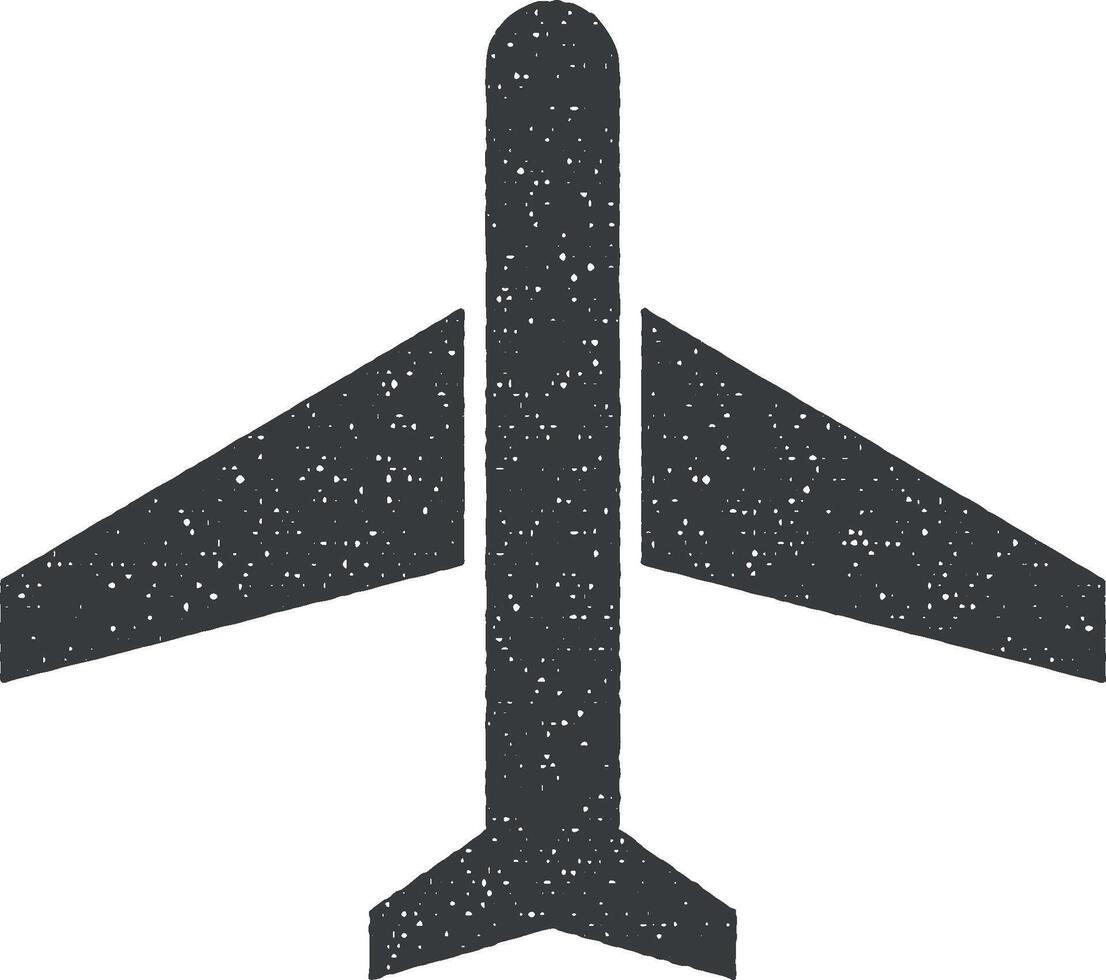 avión, aeropuerto vector icono ilustración con sello efecto