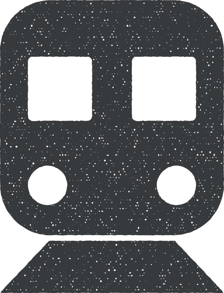 Railway, sign vector icon illustration with stamp effect