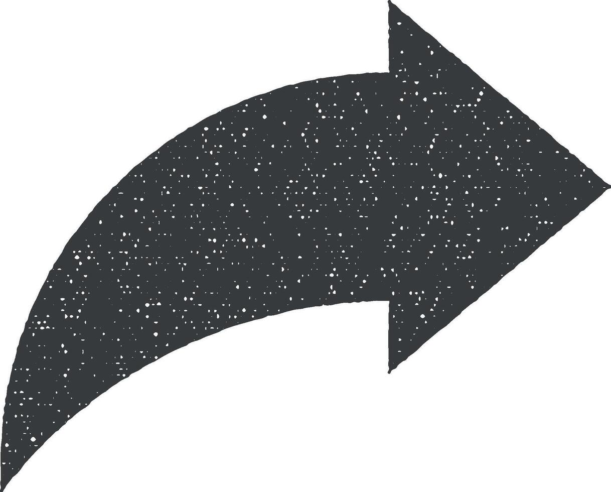 Arrow vector icon illustration with stamp effect
