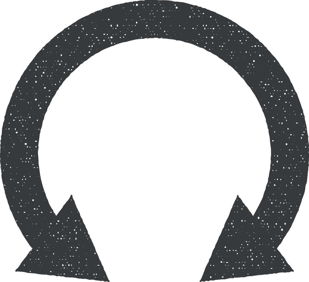 Arrow vector icon illustration with stamp effect