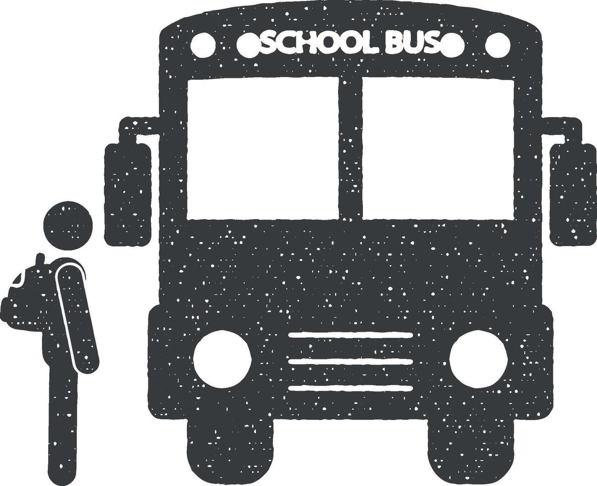 back to school vector icon illustration with stamp effect