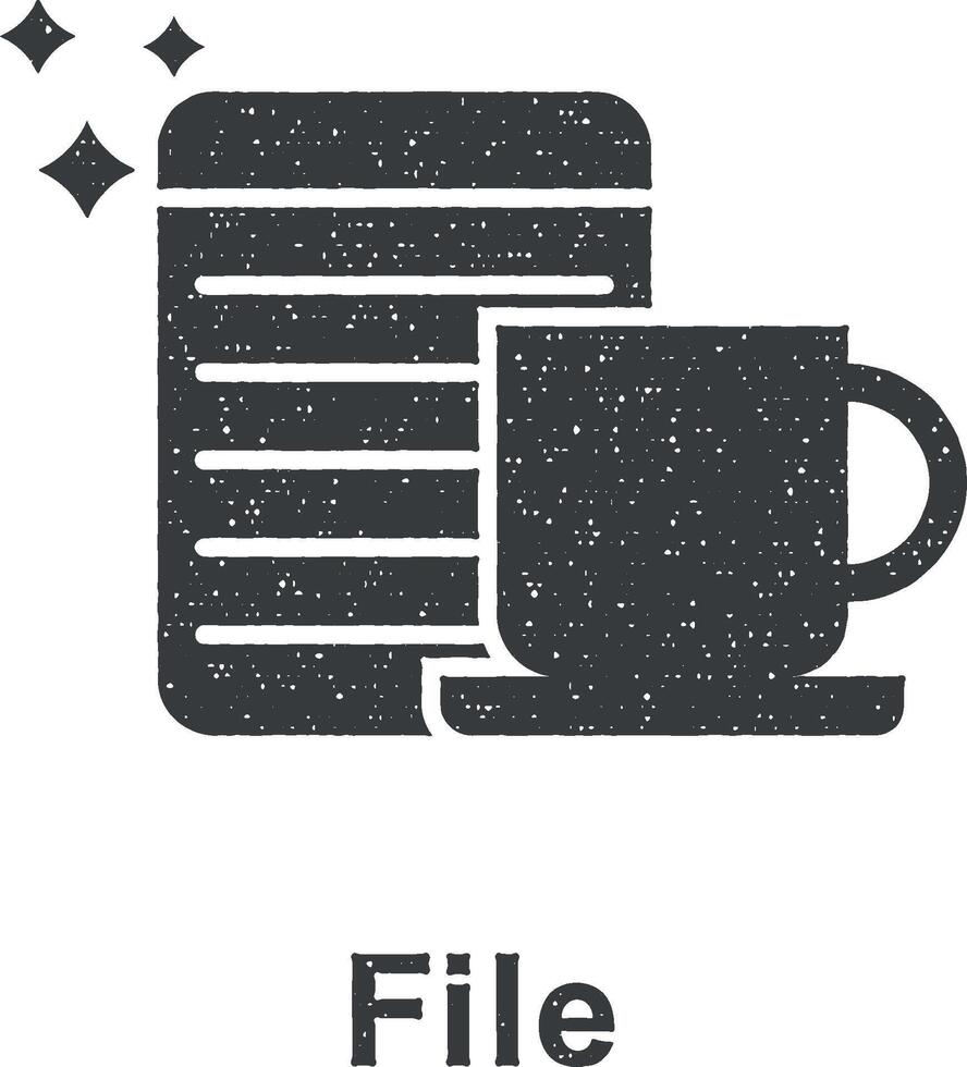 Online marketing, file vector icon illustration with stamp effect