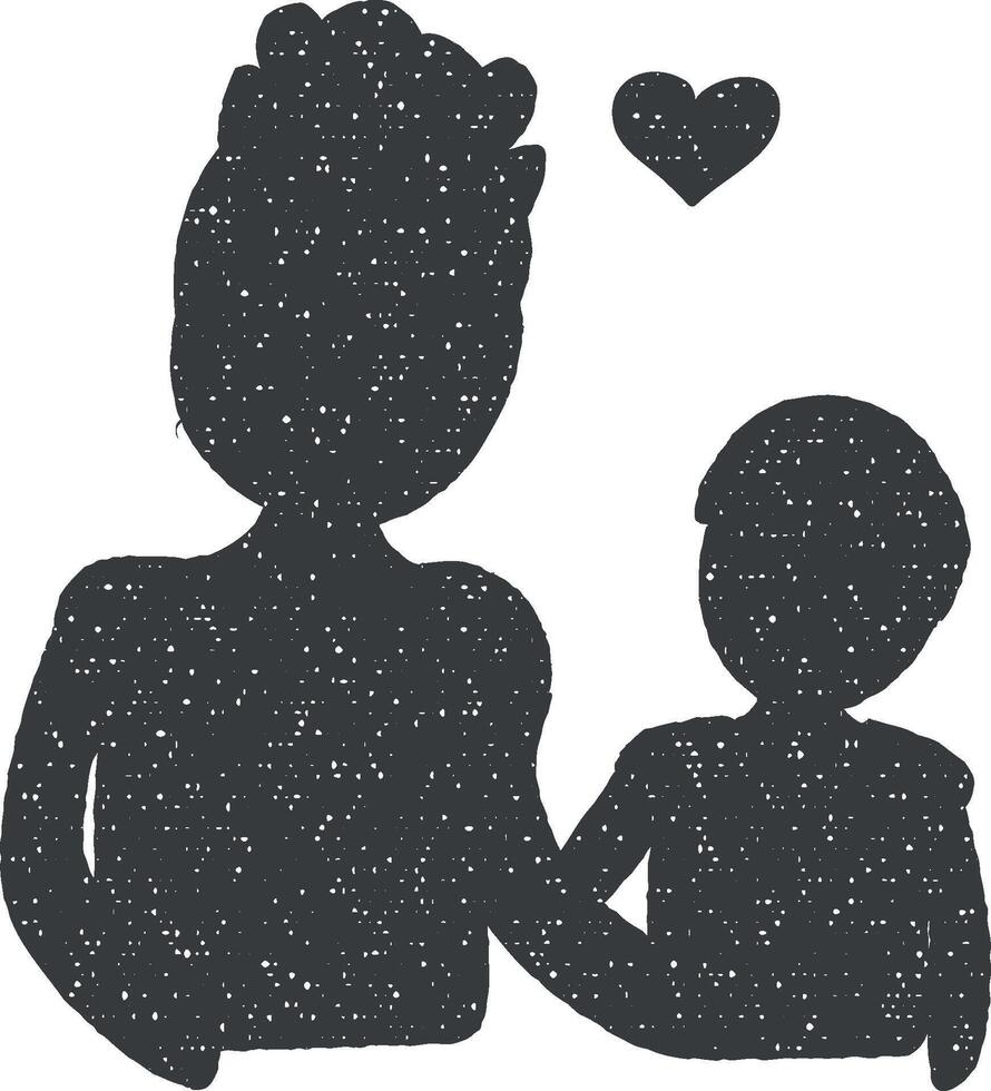 My mother vector icon illustration with stamp effect