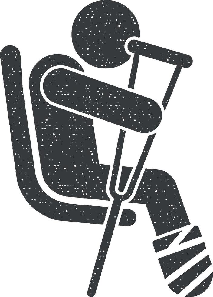 seating places for patients place for pregnant vector icon illustration with stamp effect