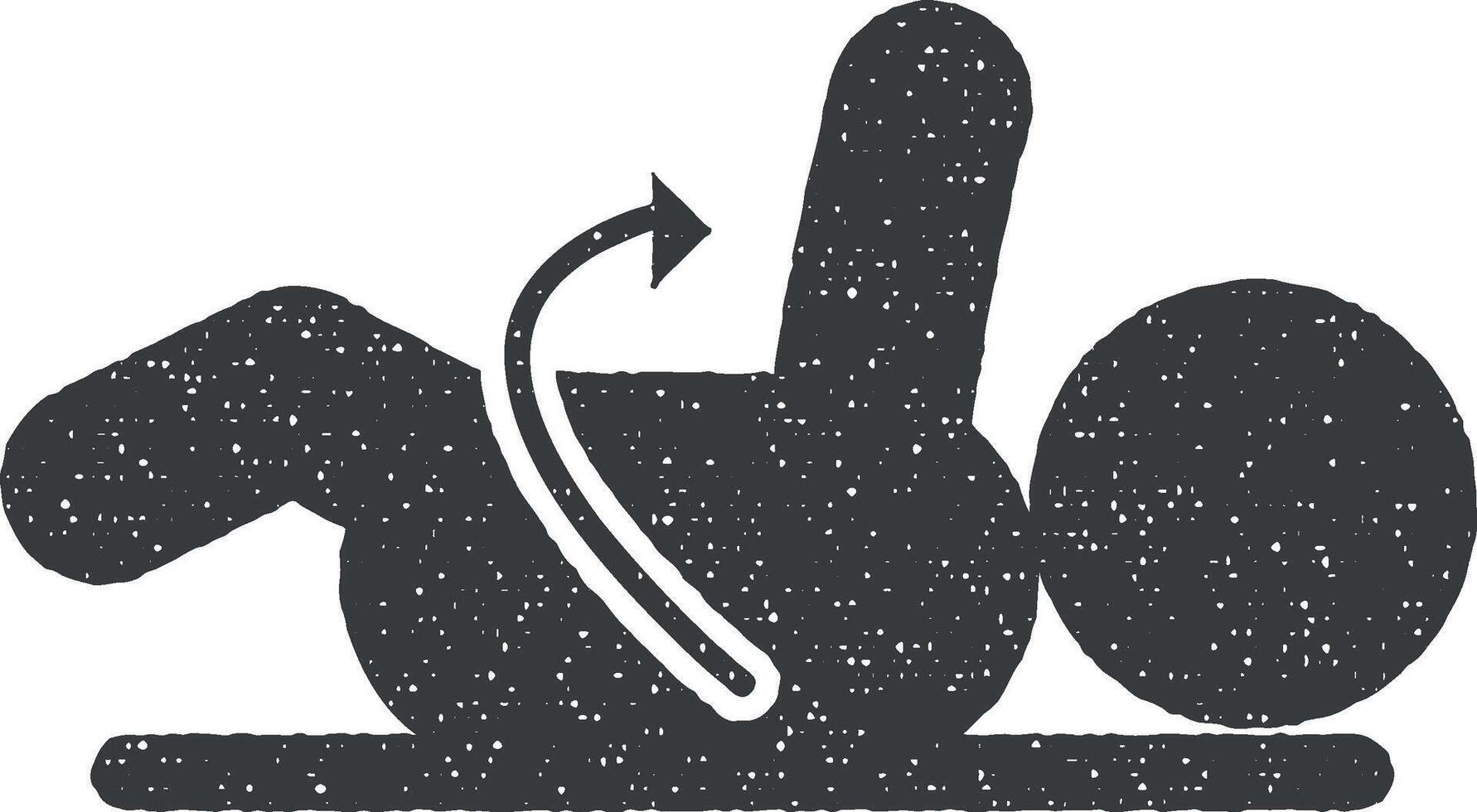 child turns vector icon illustration with stamp effect