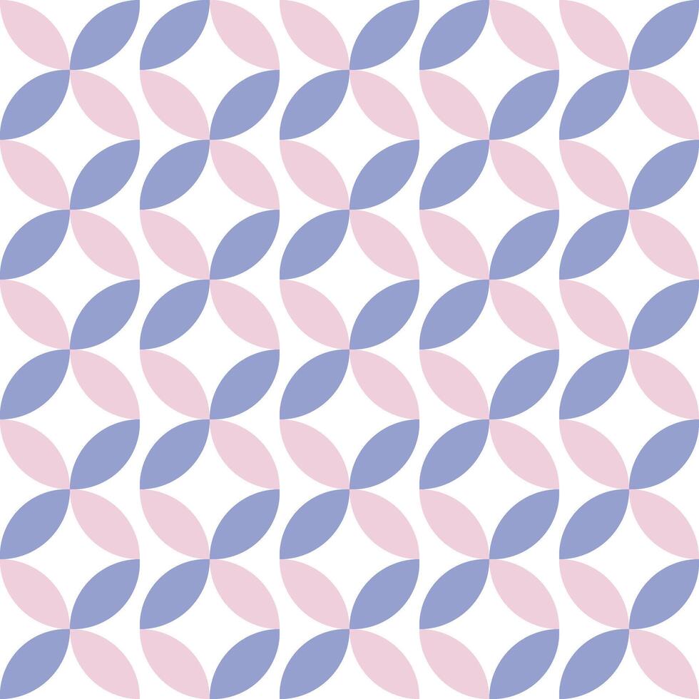 Geometrical simple abstract floral seamless cute pattern pastel colors, pink and violet vector
