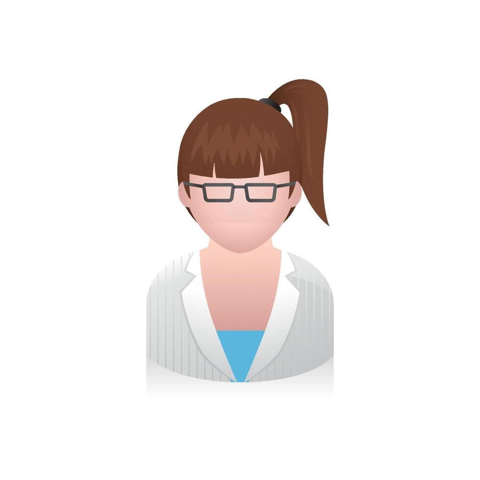 Business woman avatar icon in colors. vector