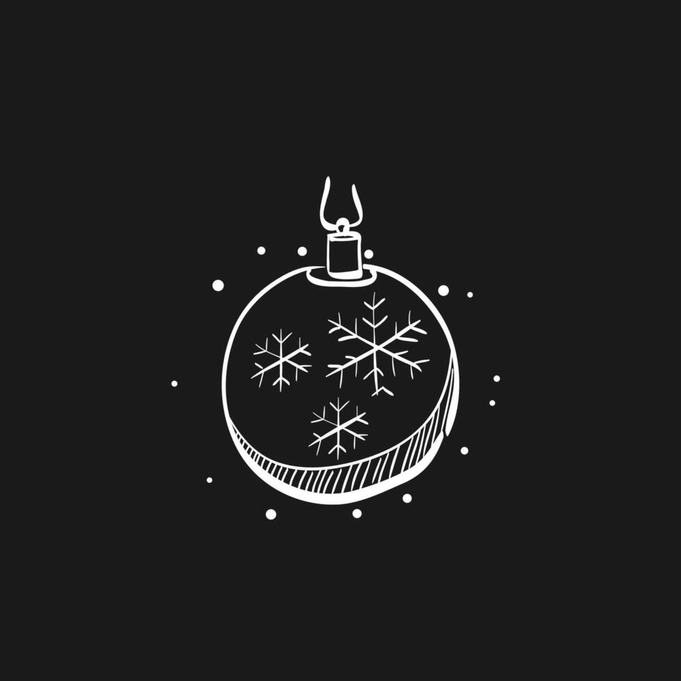 Christmas ball doodle sketch illustration vector