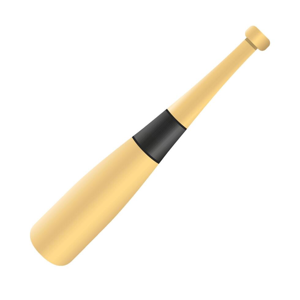 Baseball bat icon in color. Sport playing swing vector