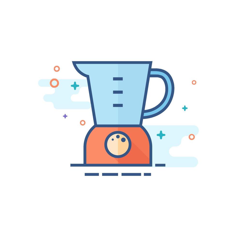 Juicer icon flat color style vector illustration