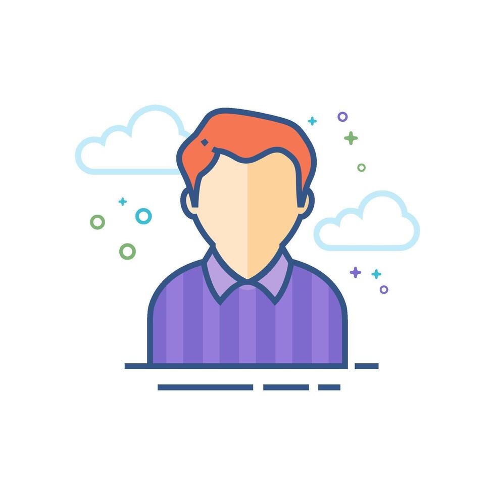 Referee avatar icon flat color style vector illustration