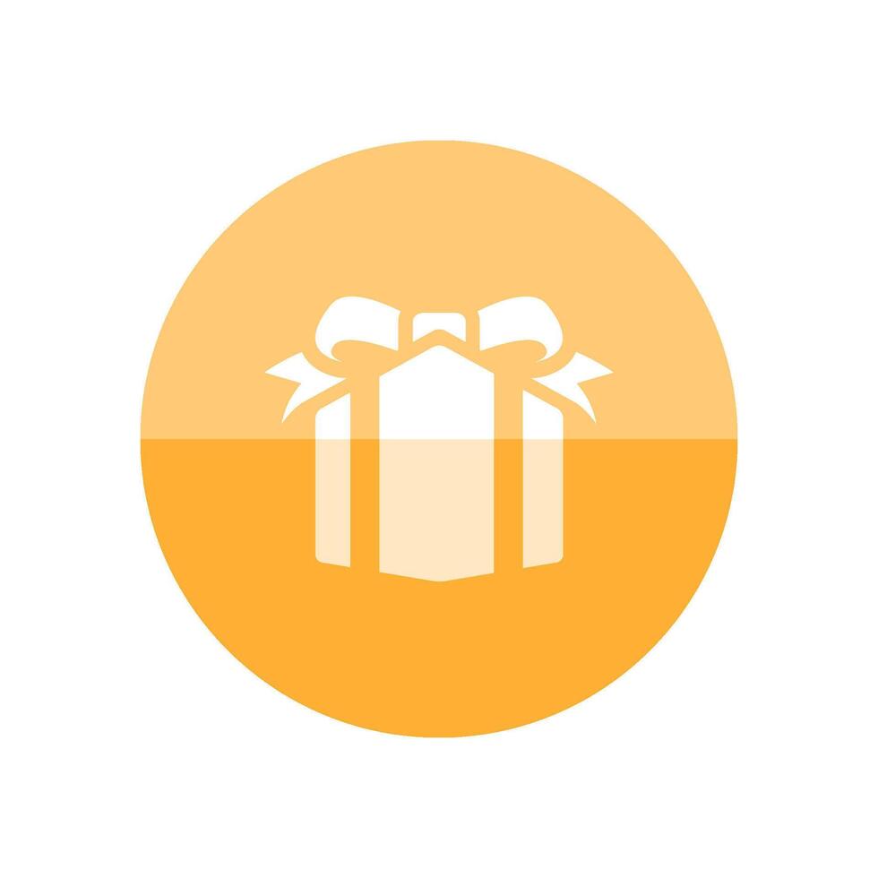 regalo caja icono en plano color circulo estilo. premio cumpleaños Navidad fiesta vector