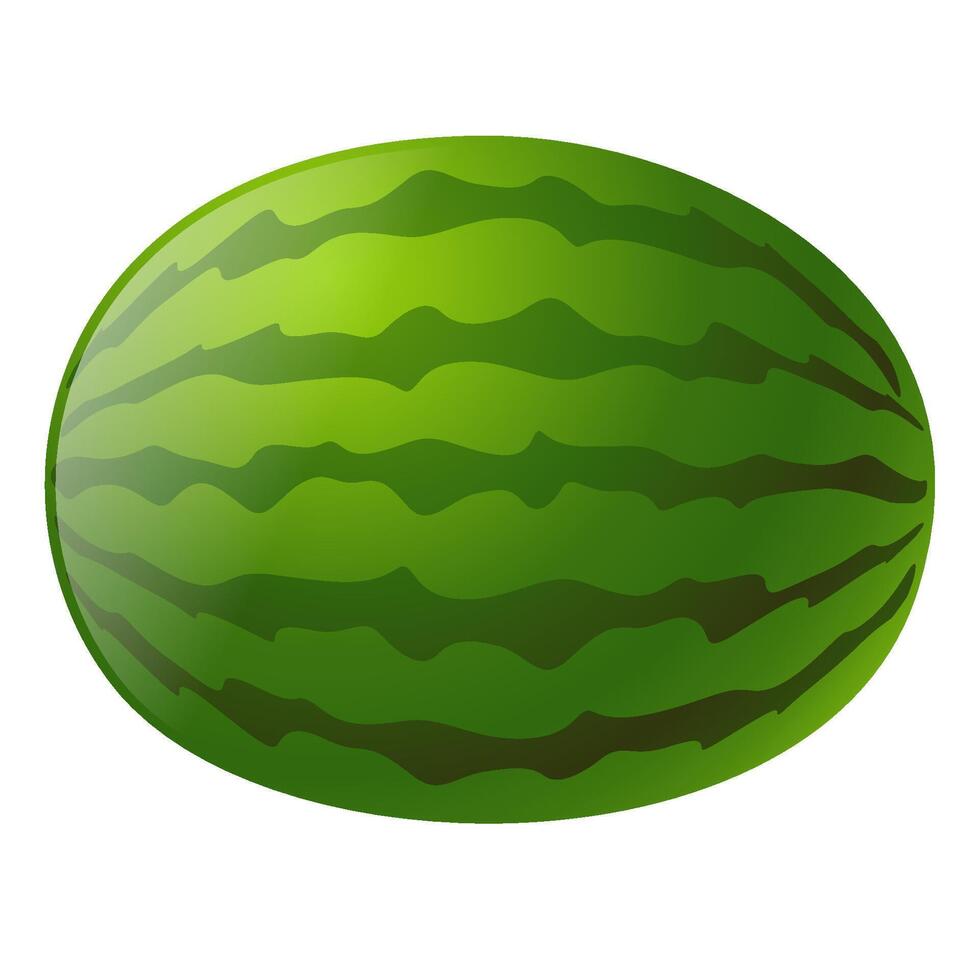 agua melón icono en color. Fruta dulce tropical vector
