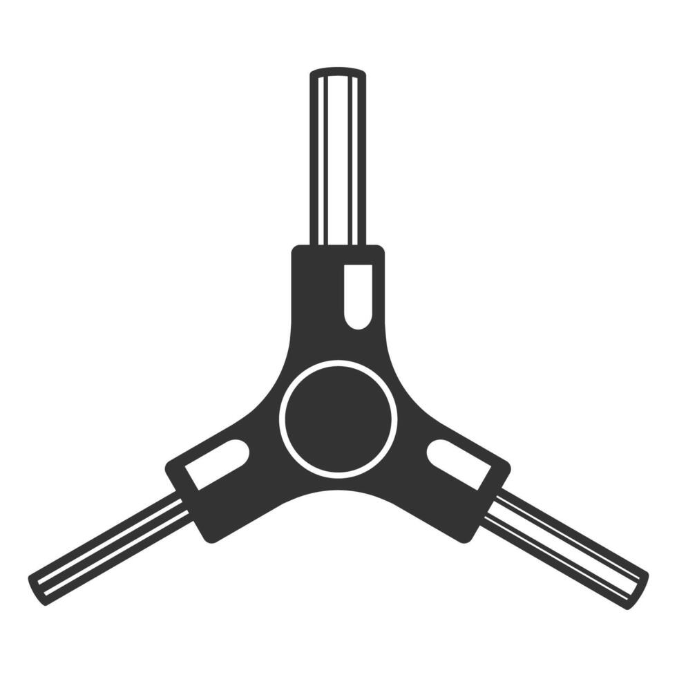 Black and white icon allen key triangle vector