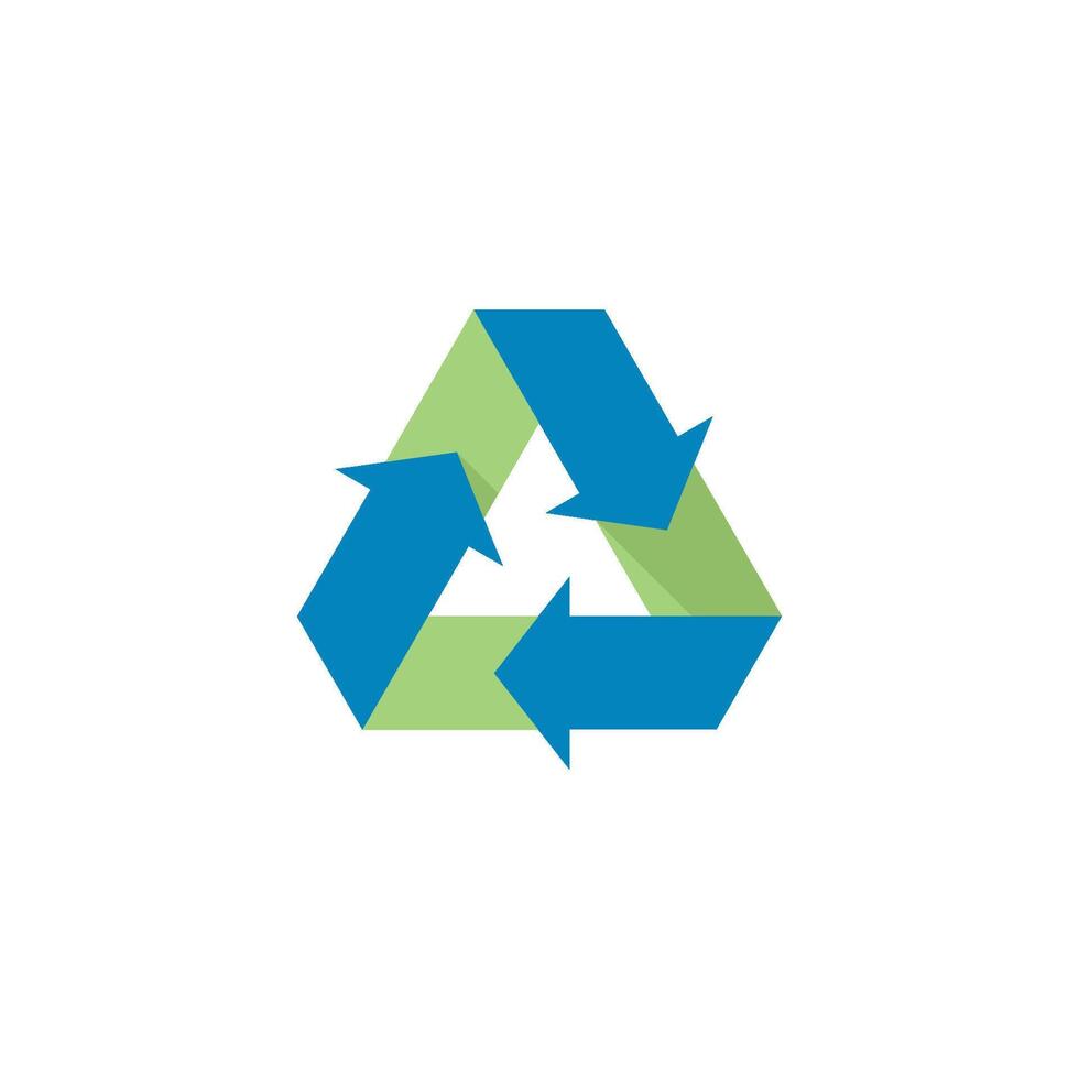 Recycle symbol icon in flat color style. Environment, go green vector