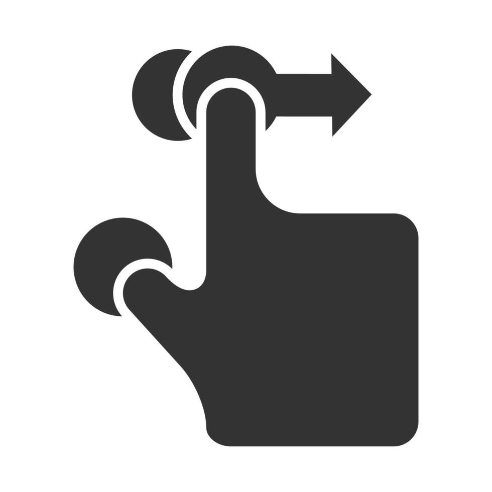 Black and white icon gesture vector