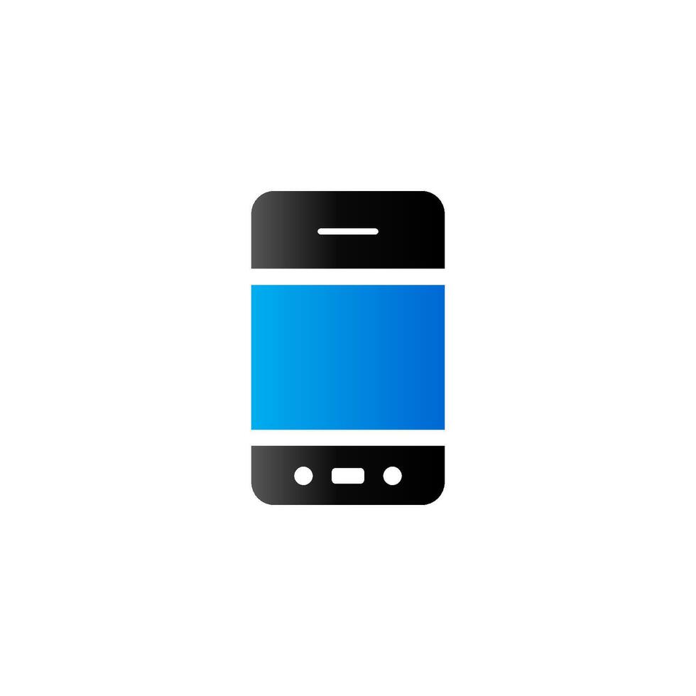 Smartphone icon in duo tone color. Communication device touch screen vector