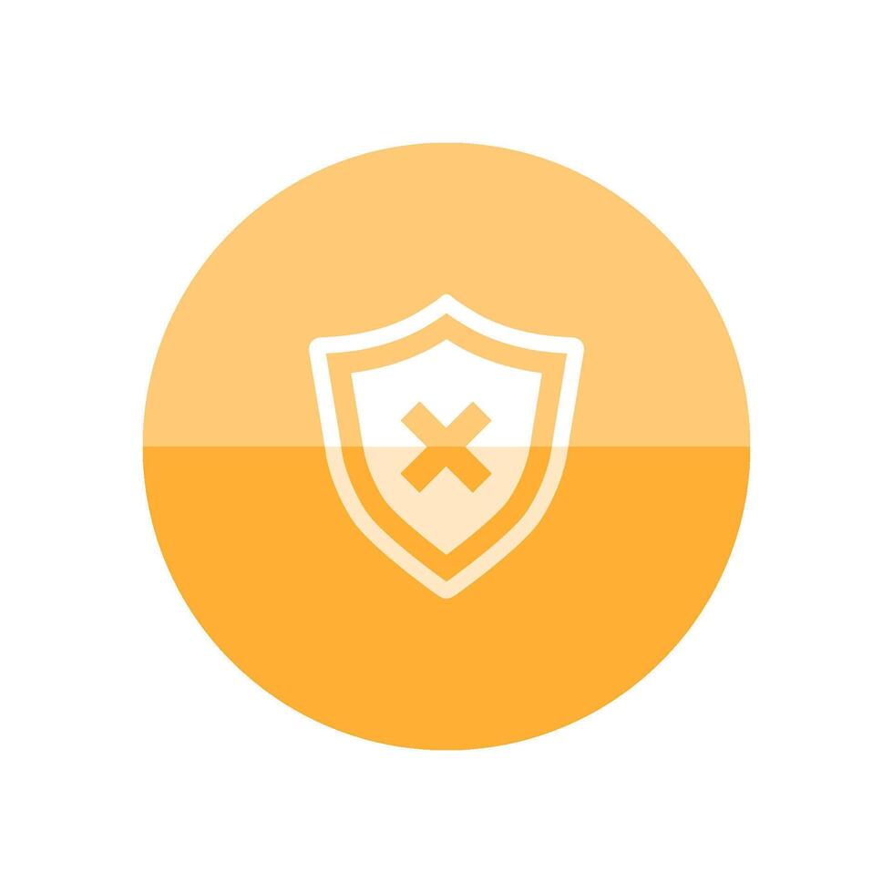 Shield icon in flat color circle style. Protection, computer virus, antivirus vector