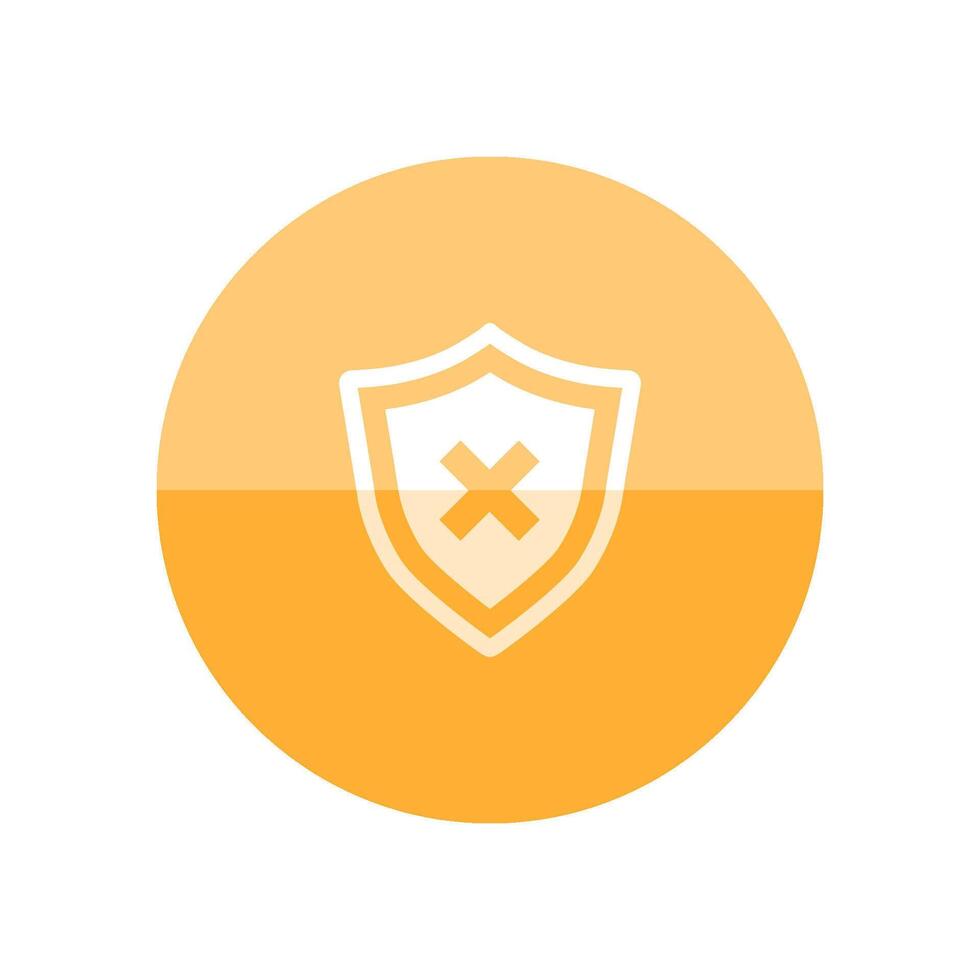 Shield icon in flat color circle style. Protection, computer virus, antivirus vector