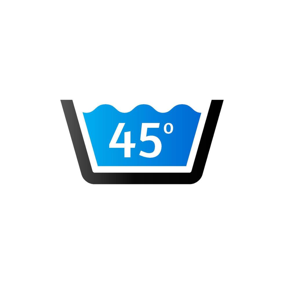 Washing temperature icon in duo tone color. Laundry cleaning care vector