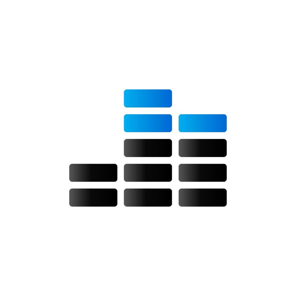 Audio symbol icon in duo tone color. Computer data music streaming vector