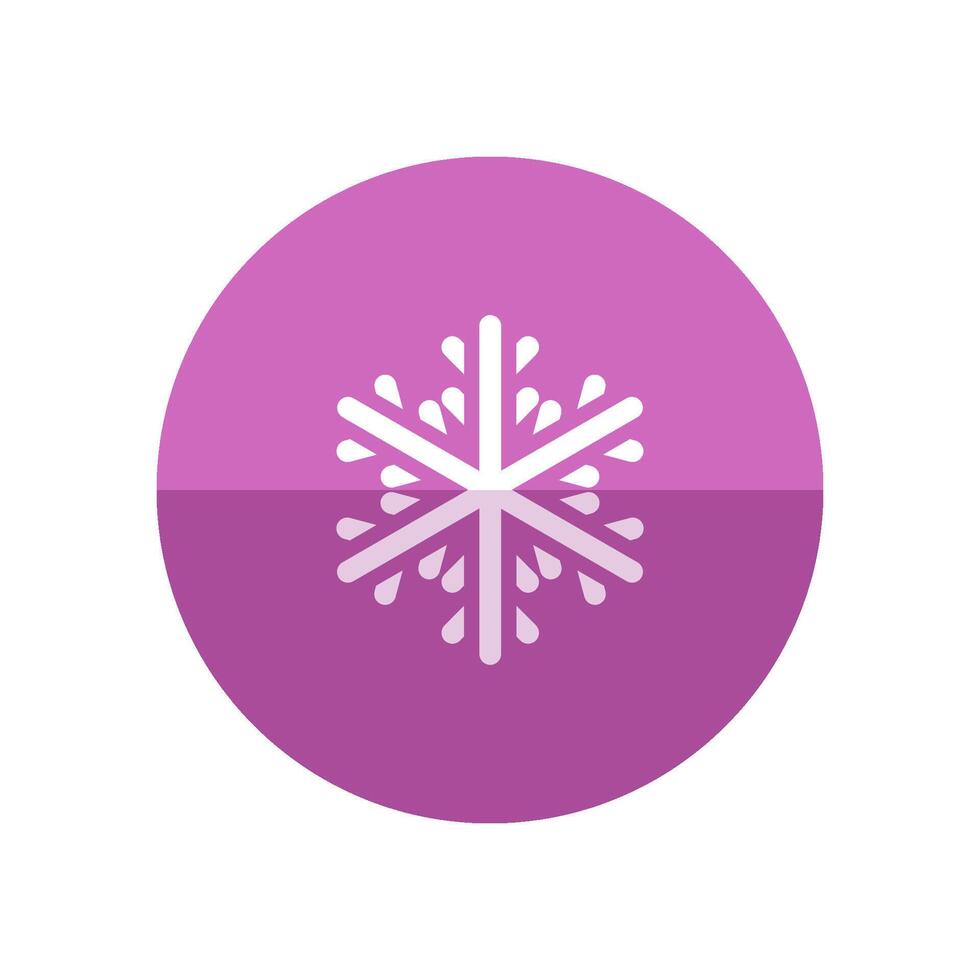 copos de nieve icono en plano color circulo estilo. invierno nieve diciembre temporada vector