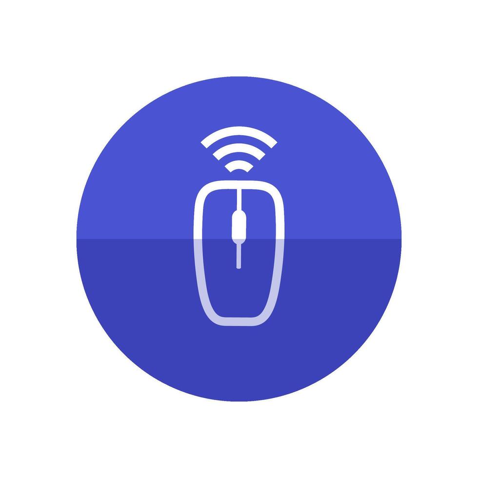 computadora ratón icono en plano color circulo estilo. inalámbrico Bluetooth conexión vector
