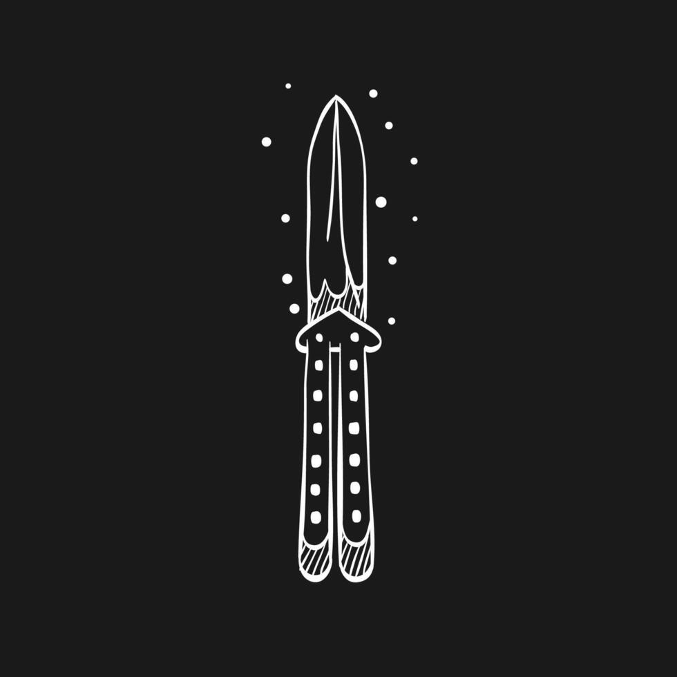 Knife doodle sketch illustration vector