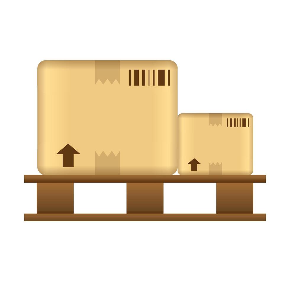 Logistic box icon in color. Delivery storage shipping vector