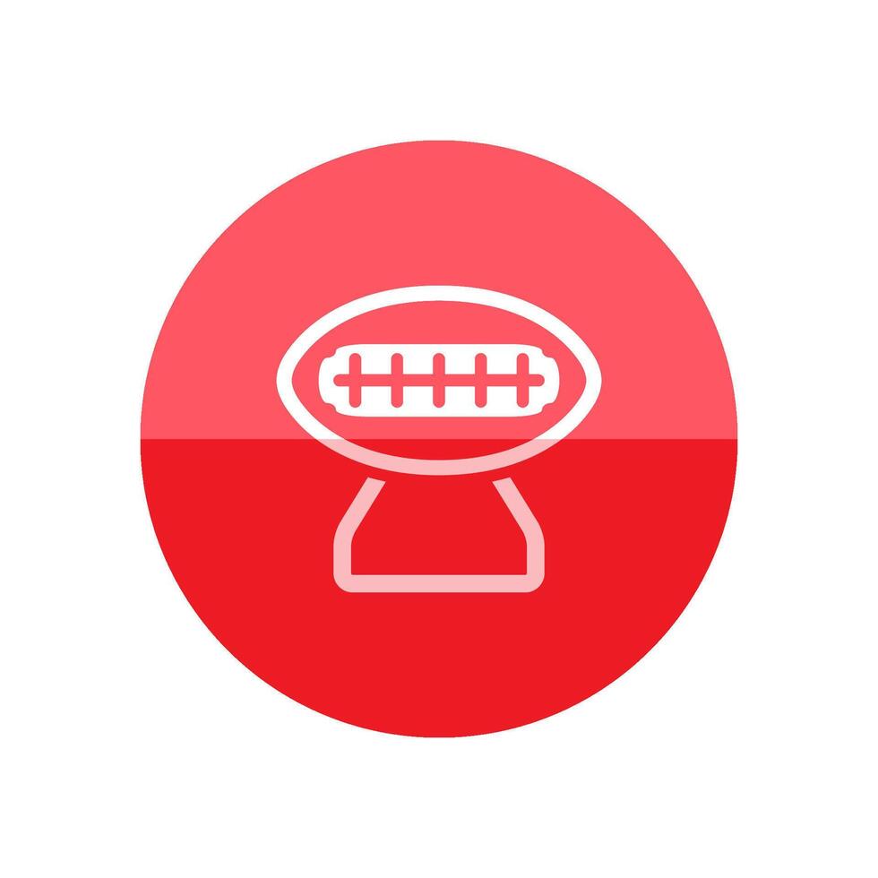 American football trophy icon in flat color circle style. Winner, champion vector
