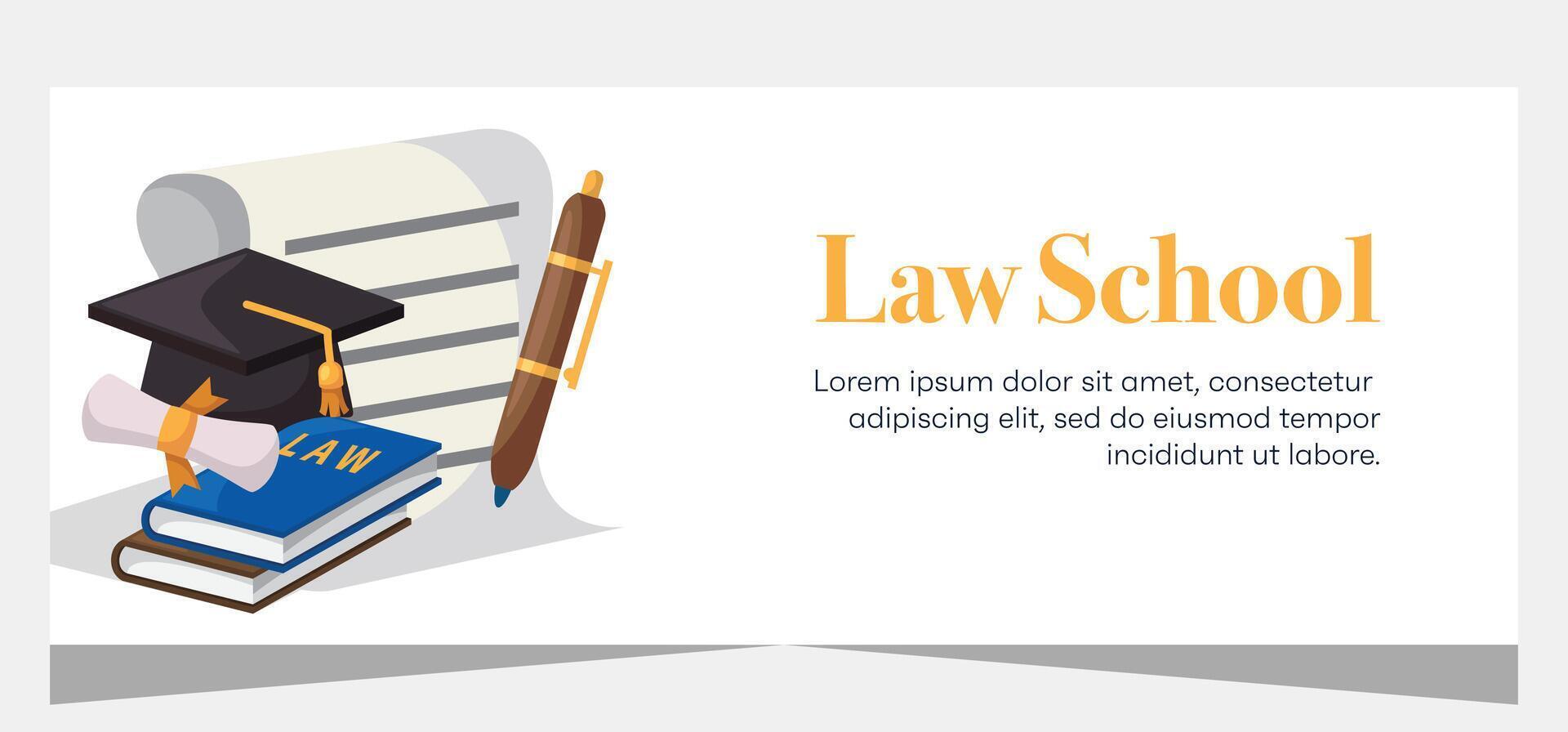 Law and justice template banner design. Premium banner template vector