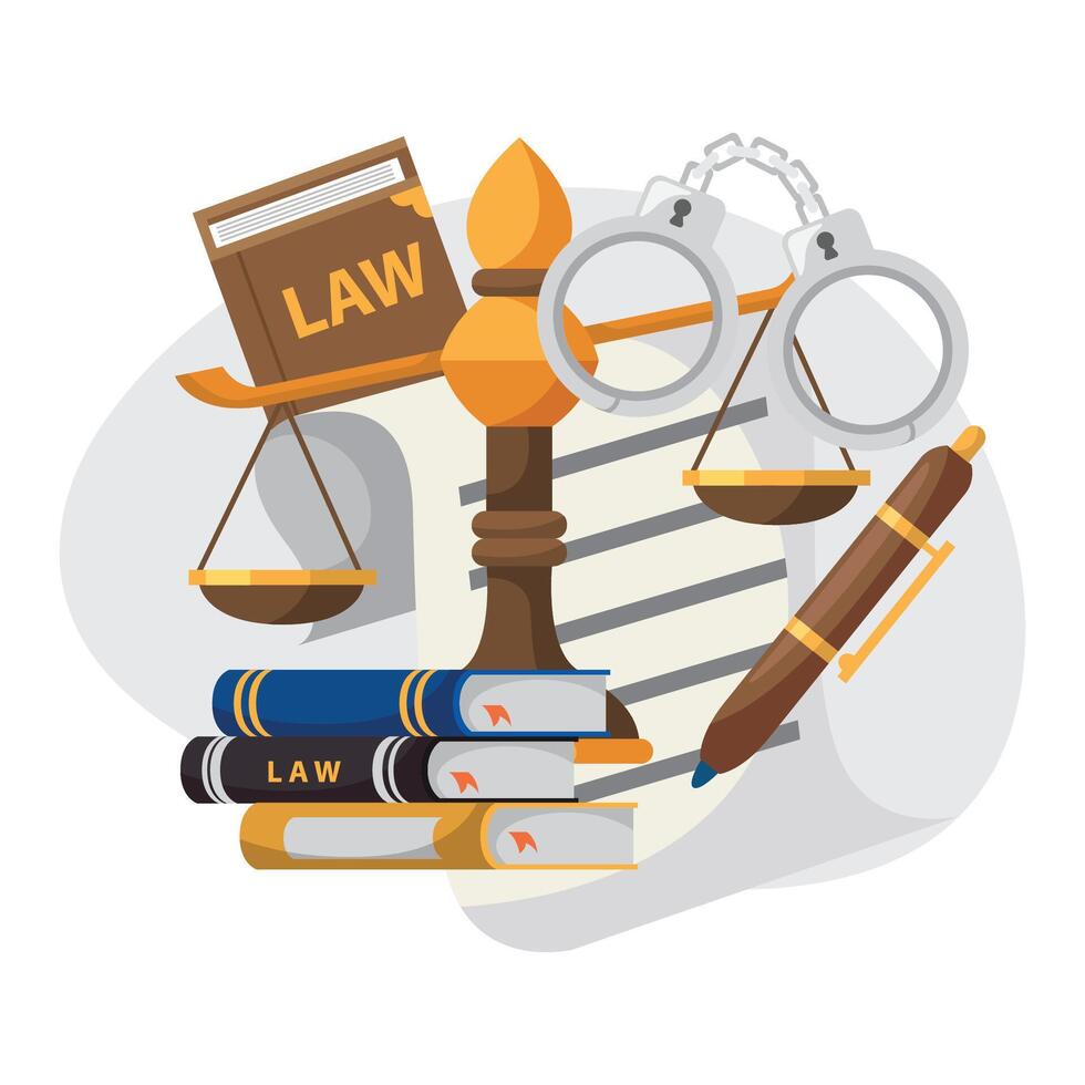 Law and justice illustration design. Vector design