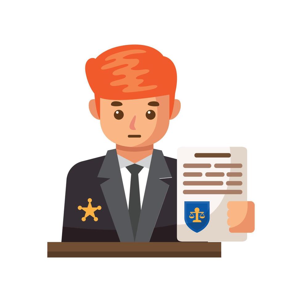 Lawyer icon illustration. Vector design