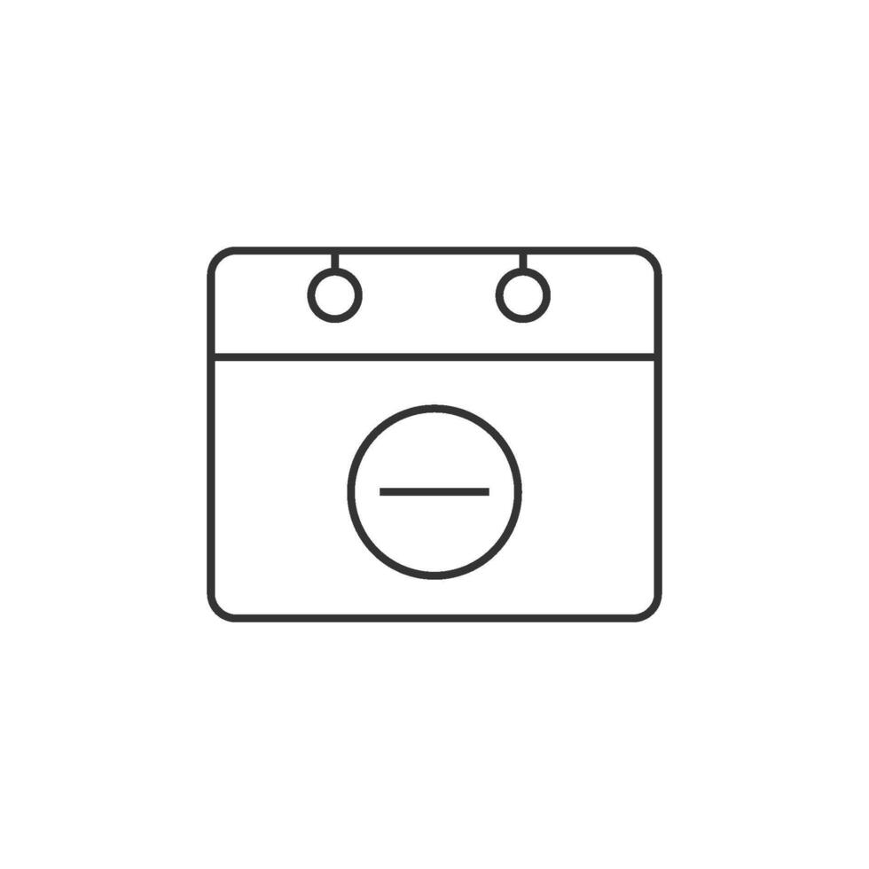 Unavailable label icon in thin outline style vector