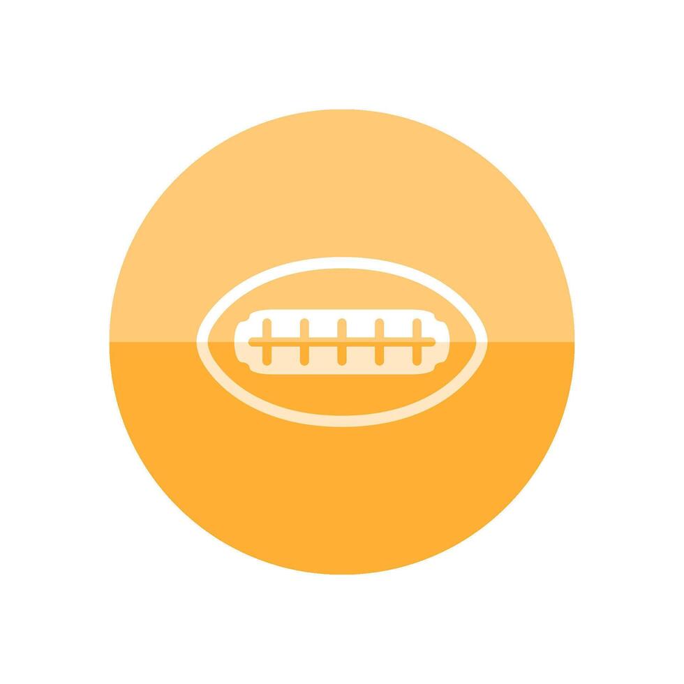 Football icon in flat color circle style. American sport ball goal vector