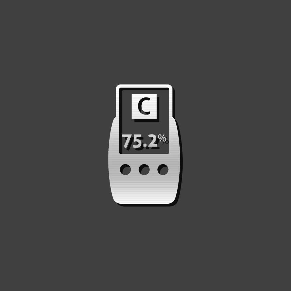 Color calibration icon in metallic grey color style. Printing color standard vector
