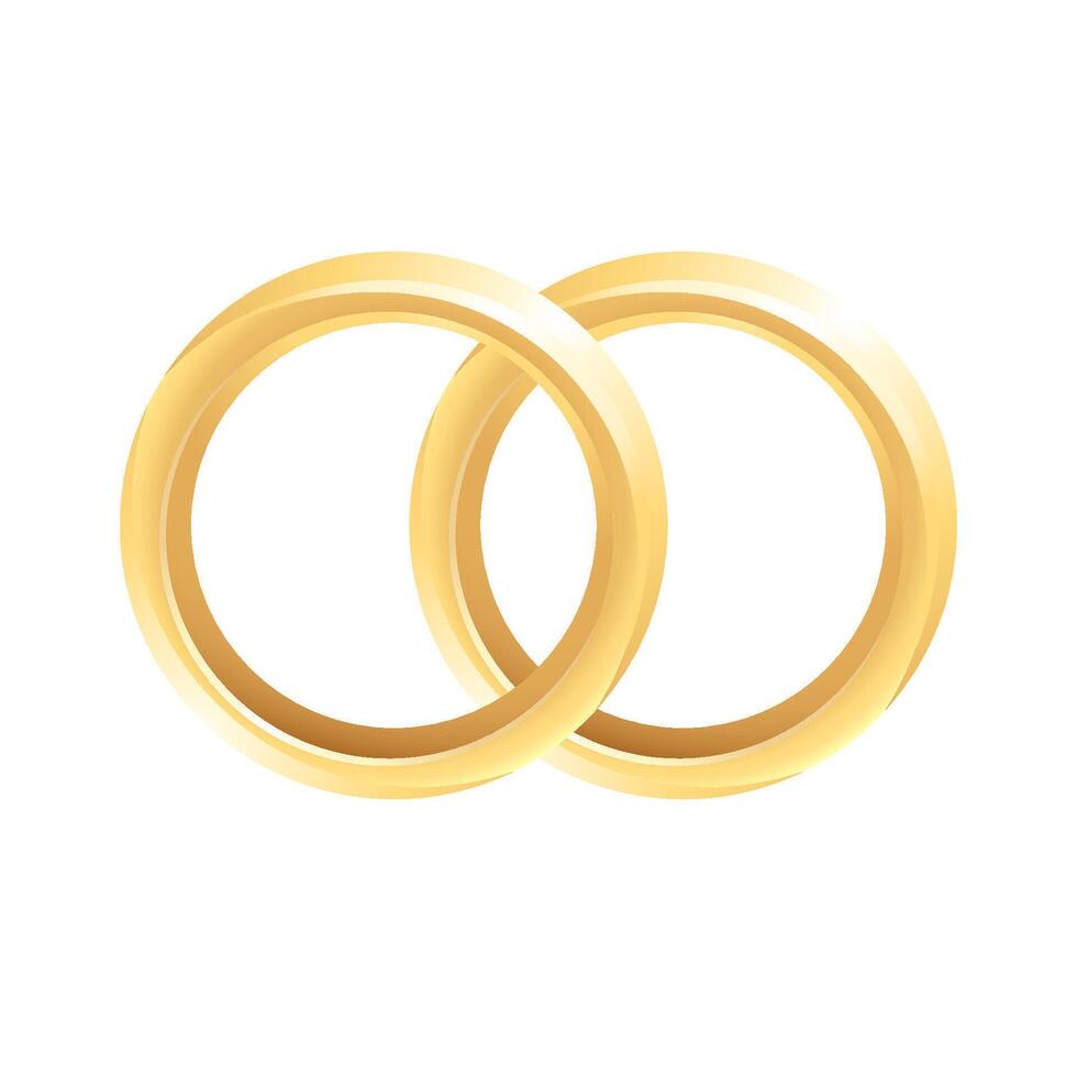 Boda anillo icono en color. vector