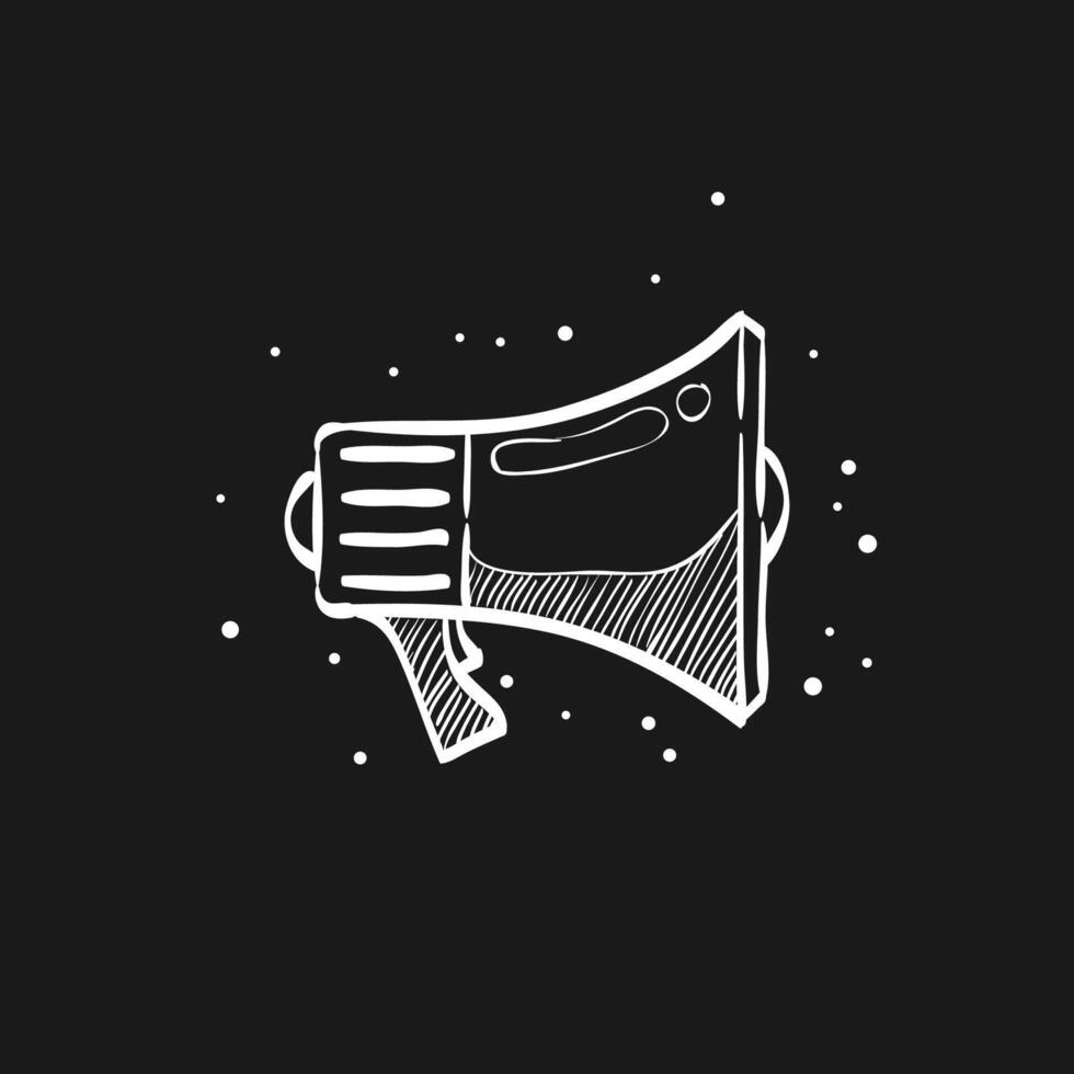 Megaphone doodle sketch illustration vector