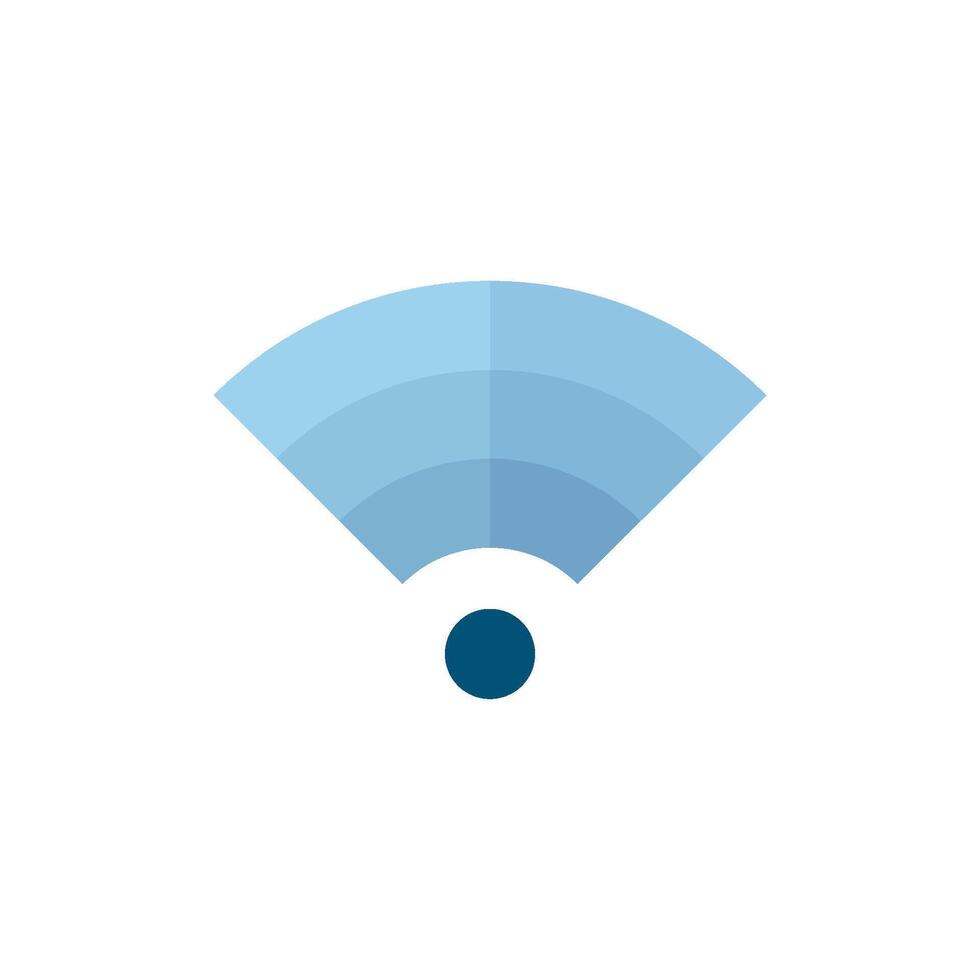 WiFi symbol icon in flat color style. Electronic computer wireless connection internet vector
