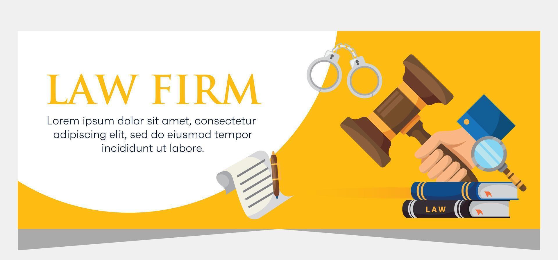 Law firm template banner design. Premium banner template vector
