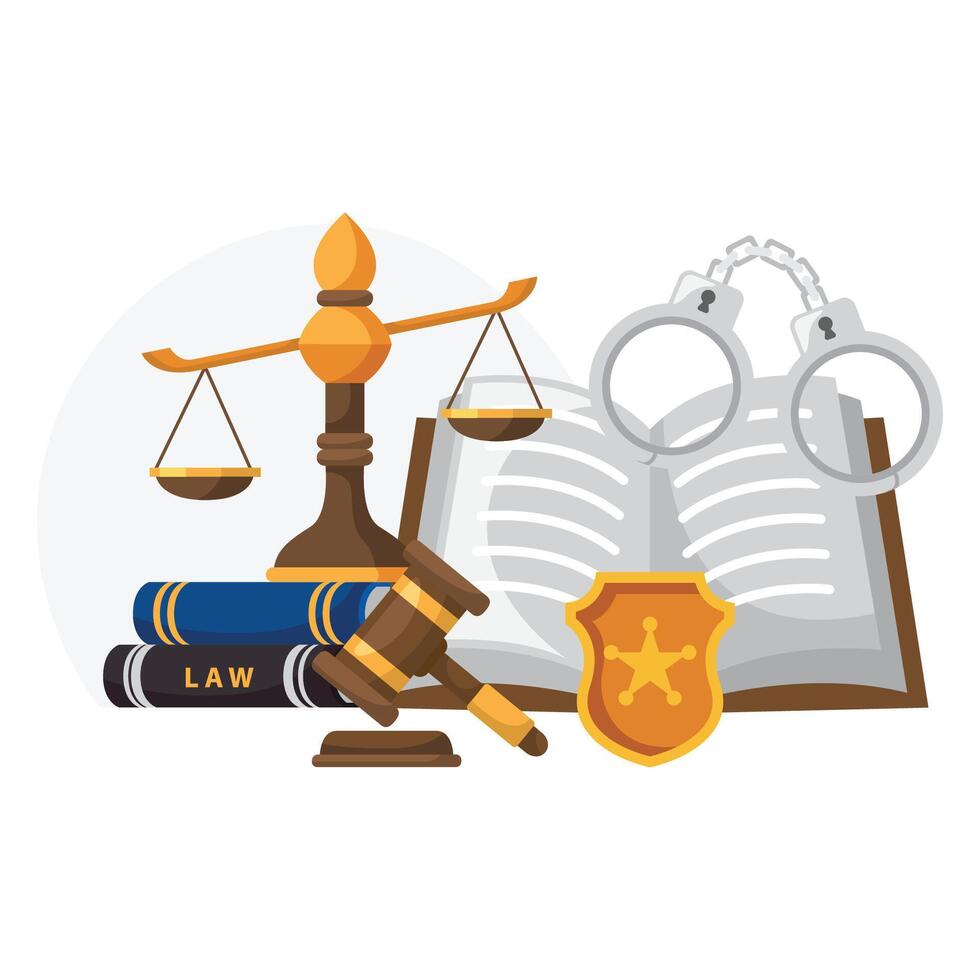 Legal illustration design. Vector design