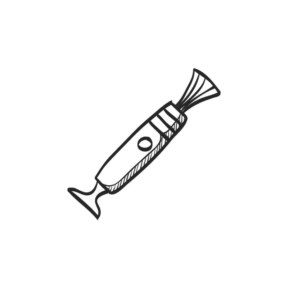 Hand drawn sketch icon camera lens cleaner vector