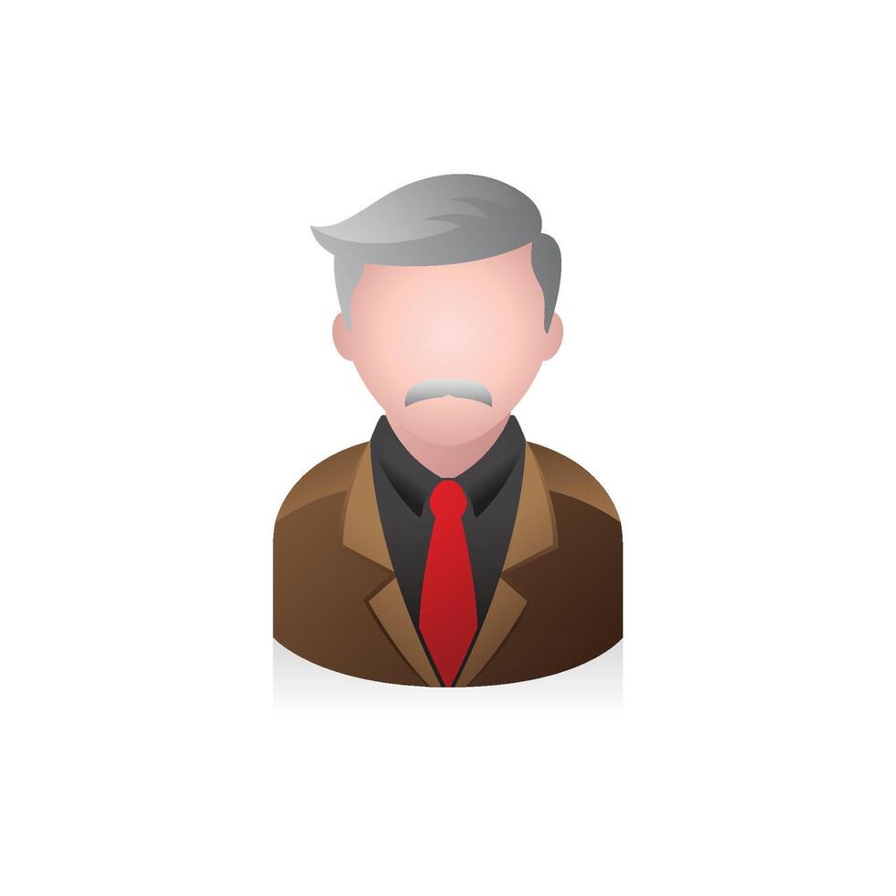 Businessman avatar icon in colors. vector