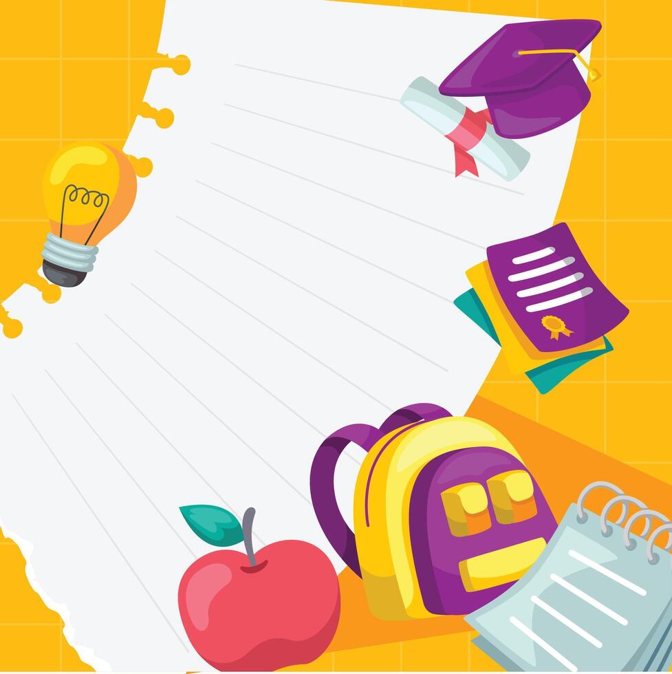 Background design illustration for education vector